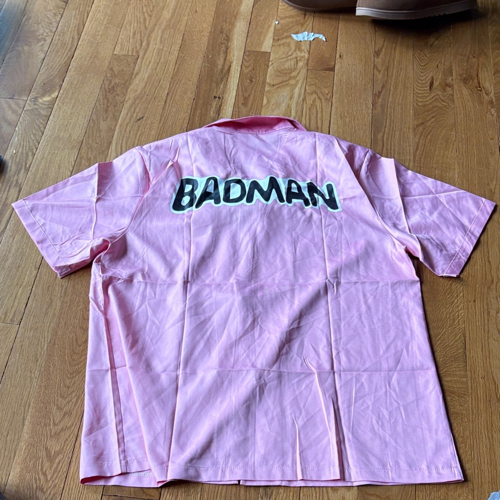 Uniqlo Light Pink Graphic Button Down Shirt